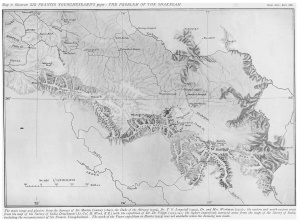 Карта долины Шаксгам по состоянию на февраль 1926 г.