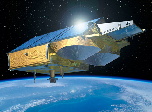Спутник CryoSat-2, специально созданный для изучения толщины полярных шапок Земли (изображение Европейского космического агентства)