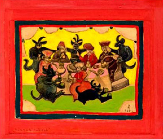 Н.К. Рерих. Пьяная гибель. 1931 г. (плакат)