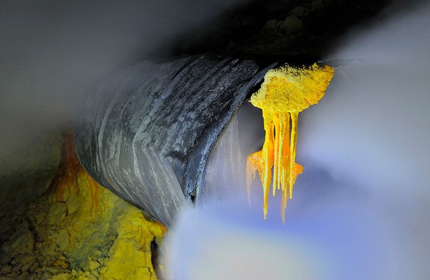 Захватывающие снимки вулкана Kawaha Ijen